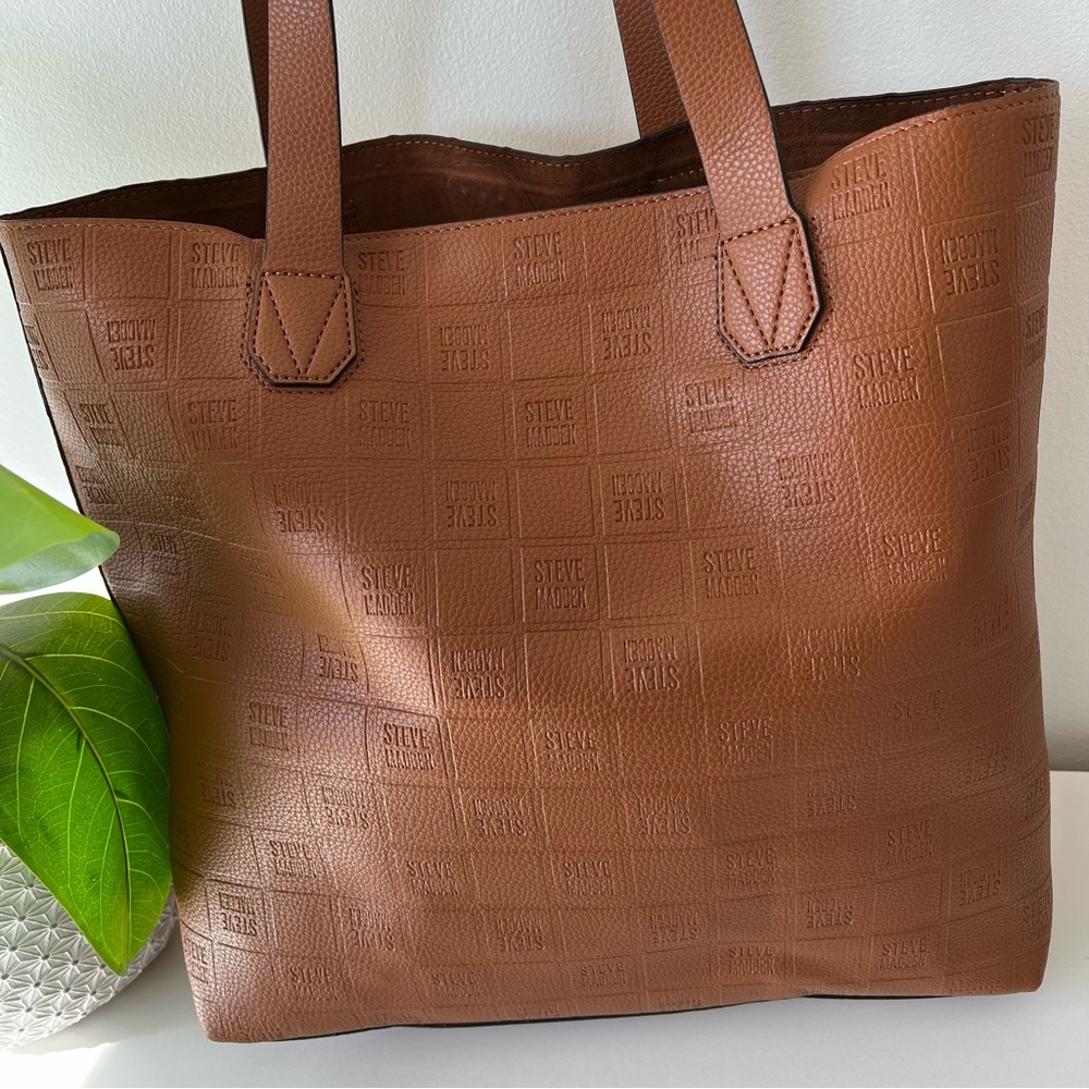 NWT Steve Madden Cognac Tote - Picture 9 of 15